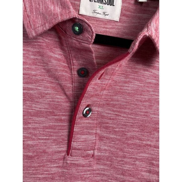 LINKSOUL Men's Polo Shirt Size XL Red Short sleeve Golf Performance Cotton - Picture 13 of 13